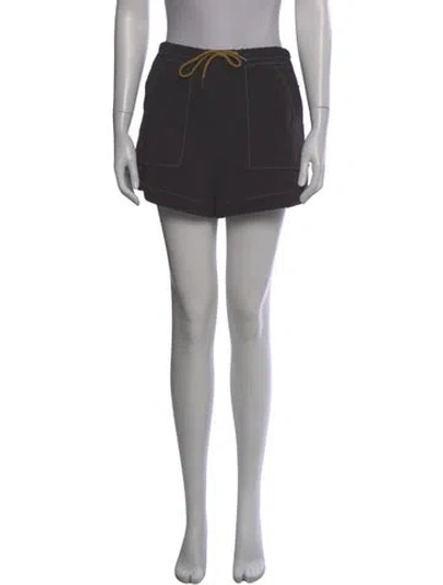 Pre-owned Ganni Mini Shorts In Black