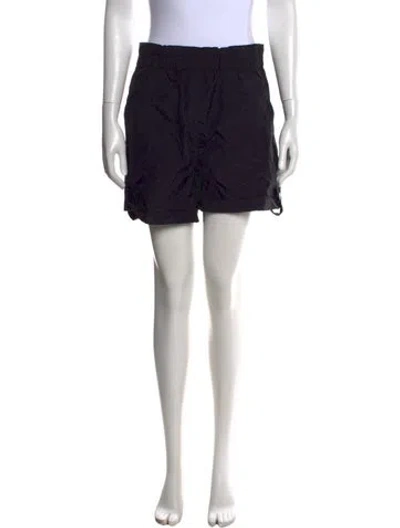 Pre-owned Ganni Mini Shorts In Black