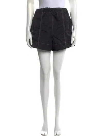 Pre-owned Ganni Mini Shorts In Black