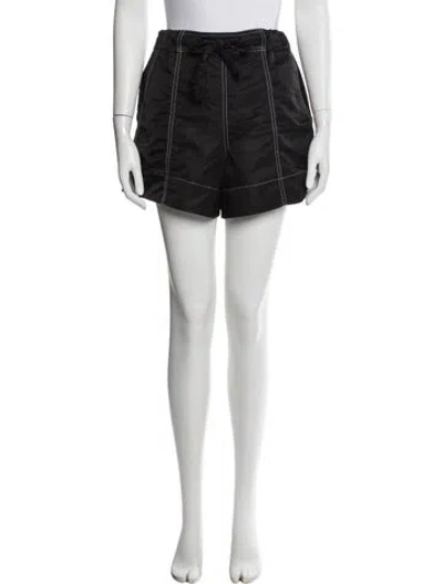 Pre-owned Ganni Mini Shorts In Black