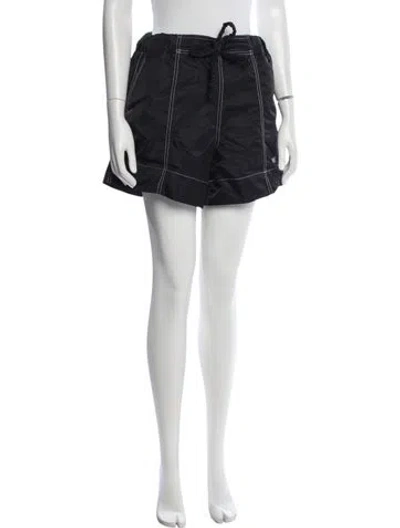 Pre-owned Ganni Mini Shorts In Black