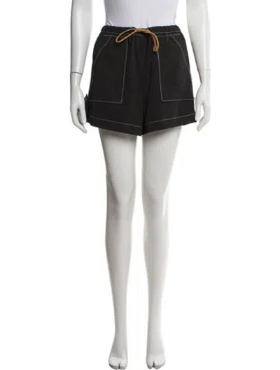 Pre-owned Ganni Mini Shorts In Black