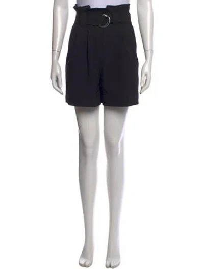 Pre-owned Ganni Mini Shorts In Black