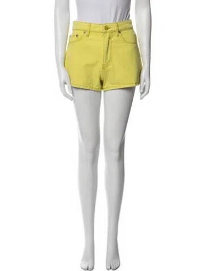 Pre-owned Ganni Mini Shorts In Blue
