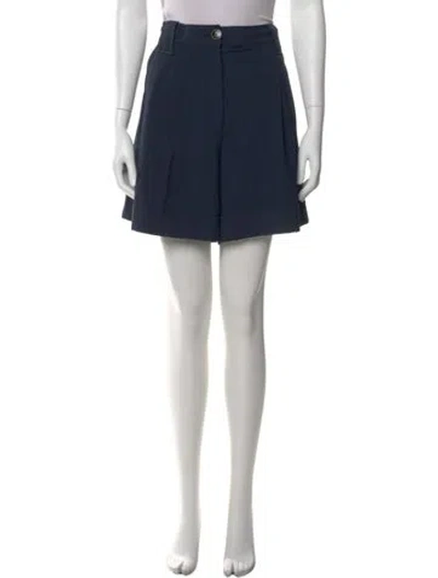 Pre-owned Ganni Mini Shorts In Blue