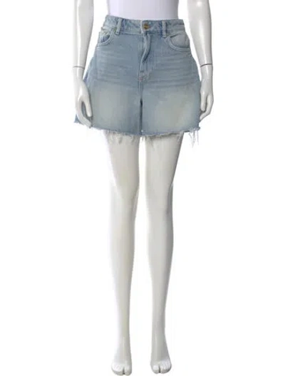 Pre-owned Ganni Mini Shorts In Blue