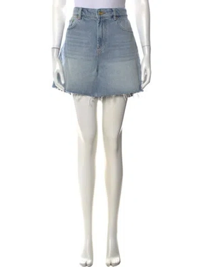 Pre-owned Ganni Mini Shorts In Blue