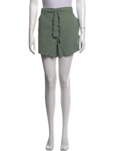 Pre-owned Ganni Mini Shorts In Green