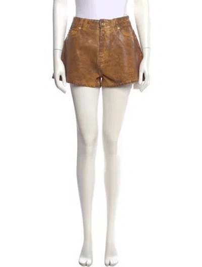 Pre-owned Ganni Mini Shorts In Neutral