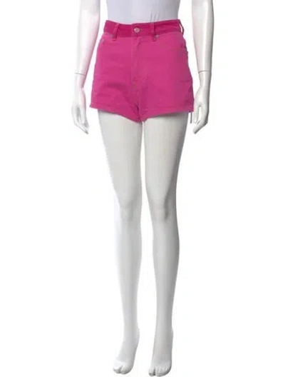 Pre-owned Ganni Mini Shorts In Pink