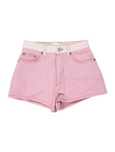 Pre-owned Ganni Mini Shorts In Pink