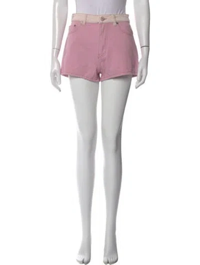 Pre-owned Ganni Mini Shorts In Pink