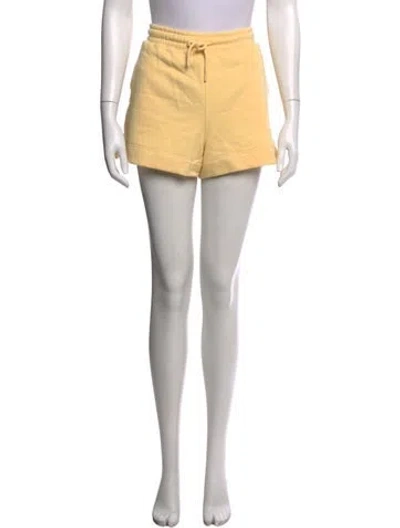 Pre-owned Ganni Mini Shorts In Yellow