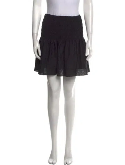 Pre-owned Ganni Mini Skirt In Black