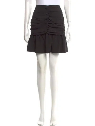 Pre-owned Ganni Mini Skirt In Black