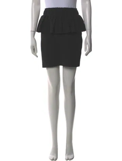 Pre-owned Ganni Mini Skirt In Black