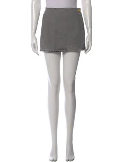 Pre-owned Ganni Mini Skirt In Black
