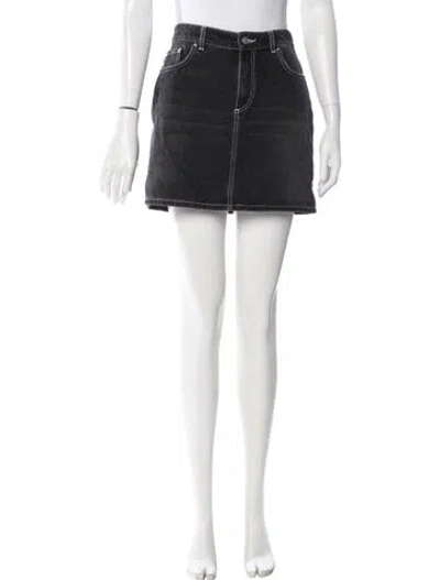 Pre-owned Ganni Mini Skirt In Black