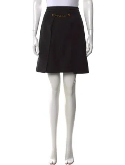 Pre-owned Ganni Mini Skirt In Black