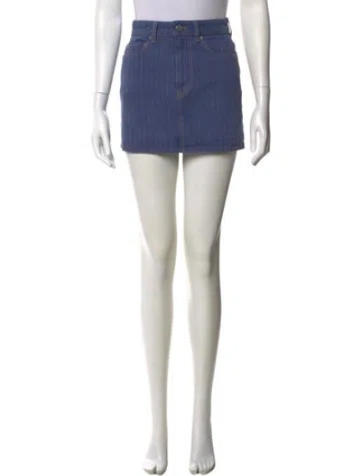 Pre-owned Ganni Mini Skirt In Blue