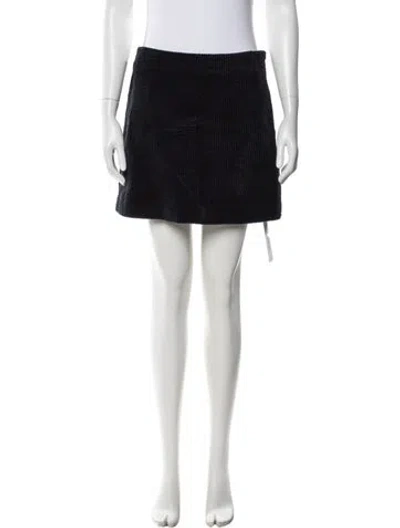Pre-owned Ganni Mini Skirt In Blue