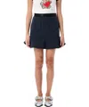 Ganni Mini Skirt Fleece In Blue