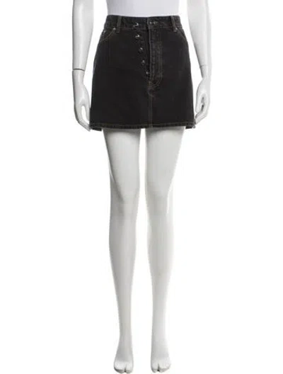 Pre-owned Ganni Mini Skirt In Gray