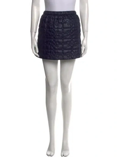 Pre-owned Ganni Mini Skirt In Gray