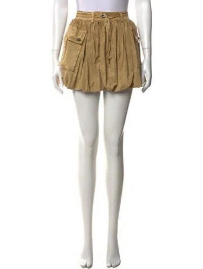 Pre-owned Ganni Mini Skirt In Green