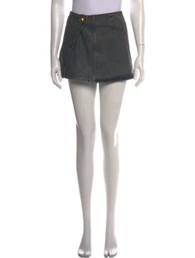 Pre-owned Ganni Mini Skirt In Grey
