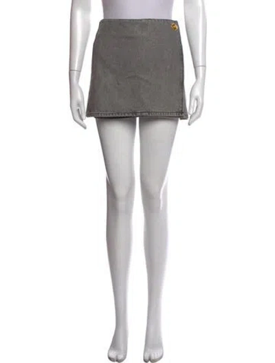 Pre-owned Ganni Mini Skirt In Grey