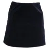 Ganni Mini Skirt In Navy Blue Corduroy In Blue