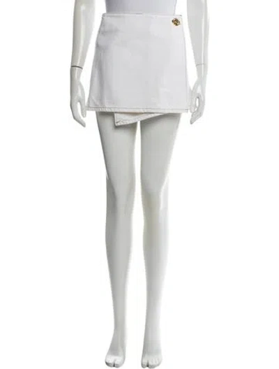 Pre-owned Ganni Mini Skirt In Neutral