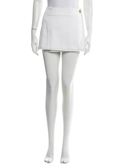 Pre-owned Ganni Mini Skirt In Neutral