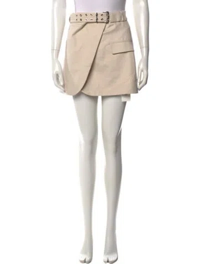 Pre-owned Ganni Mini Skirt In Neutral