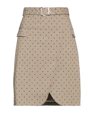 Ganni Mini Skirt In Nude
