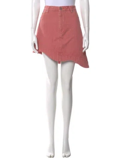 Pre-owned Ganni Mini Skirt In Pink