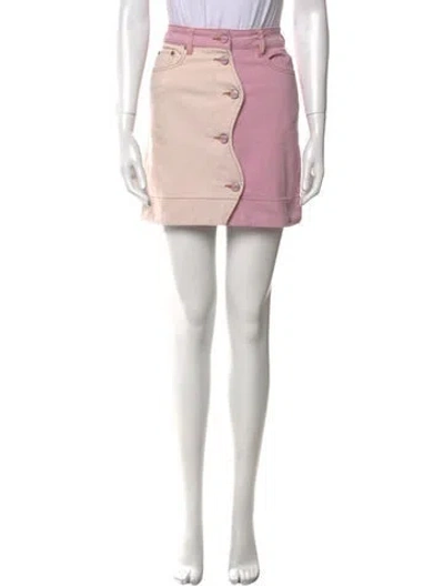 Pre-owned Ganni Mini Skirt In Pink