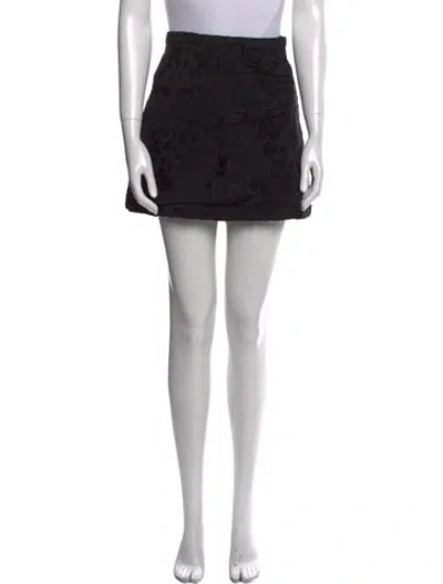 Pre-owned Ganni Mini Skirt W/ Tags In Black