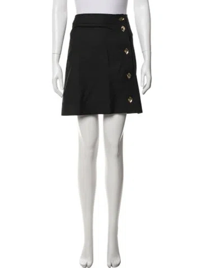 Pre-owned Ganni Mini Skirt W/ Tags In Black