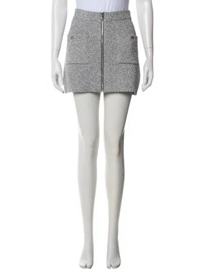 Pre-owned Ganni Mini Skirt W/ Tags In Blue