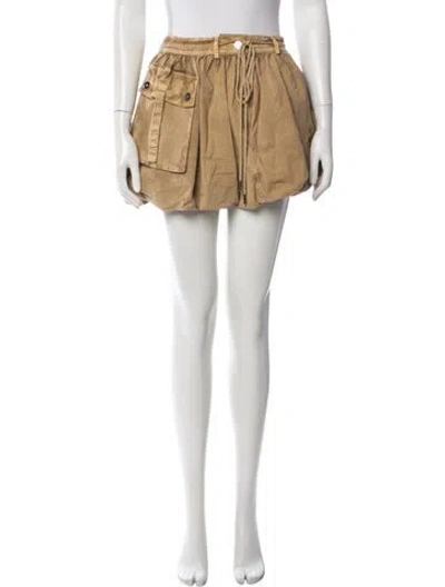 Pre-owned Ganni Mini Skirt W/ Tags In Neutrals