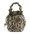 Ganni Mini Snakeskin Bou Bucket Bag