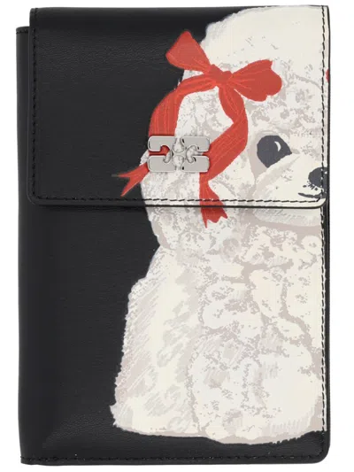 Ganni Mini Sustainable Wallet In Black