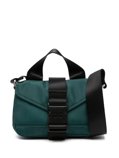Ganni Mini Tech Satchel Bag In Green