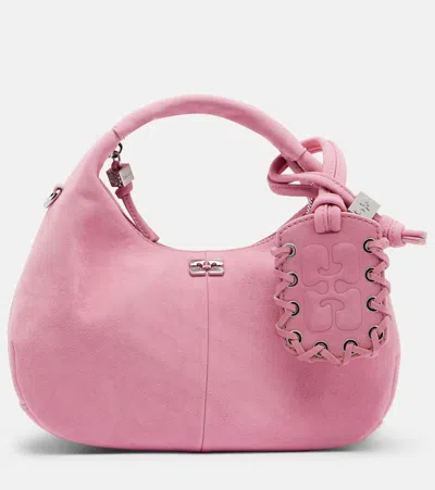 Ganni Mini Top-handle Bag In Pink