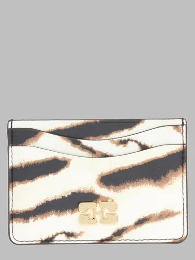 Ganni Mini Wallet - Animal Print Design, 7 Cm X 10 Cm In Animalier