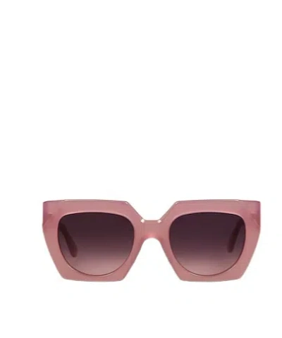 Ganni Minimalist Stylish Sunglasses In Red