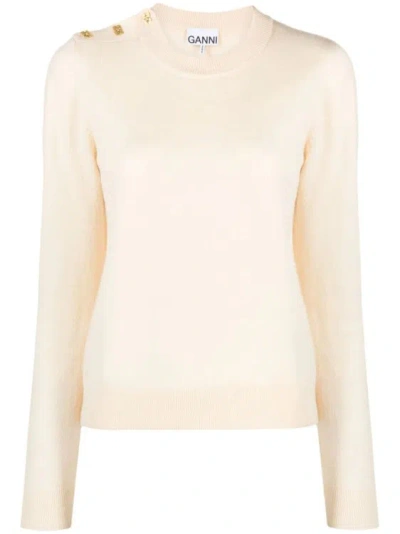 GANNI GANNI MIX MERINO-CASHMERE JUMPER