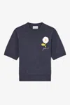 Ganni Mixed Tee In Blue